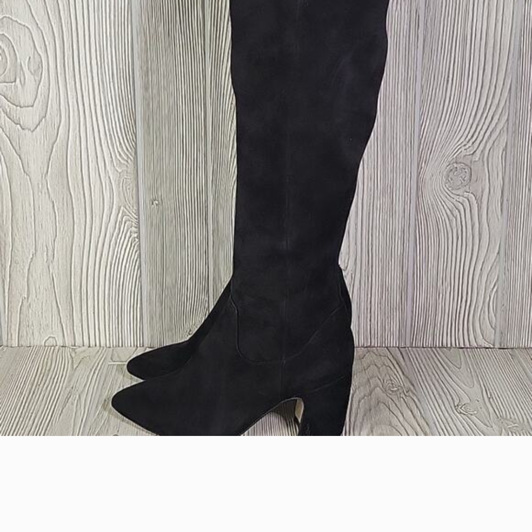Sam Edelman Women's Black Suede Over-The-Knee Block Heel Boots Hai Size 8 — image 8 of 8